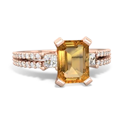 Thumbnail for Citrine Engagement 14K Rose Gold ring R26438EM - top view