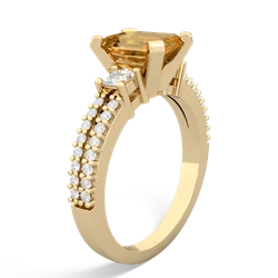 Citrine Classic 8X6mm Emerald-Cut Engagement 14K Yellow Gold ring R26438EM
