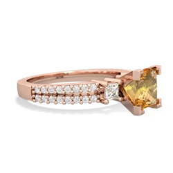 Citrine Classic 6Mm Princess Engagement 14K Rose Gold ring R26436SQ