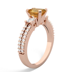 Citrine Classic 7X5mm Emerald-Cut Engagement 14K Rose Gold ring R26437EM