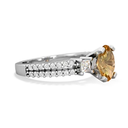 Citrine Classic 8X6mm Oval Engagement 14K White Gold ring R26438VL