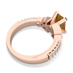 Thumbnail for Citrine Celtic Knot Engagement 14K Rose Gold ring R26448EM - front view