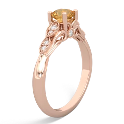 Citrine Antique Elegance 14K Rose Gold ring R3100