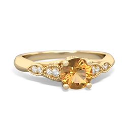 Citrine Antique Elegance 14K Yellow Gold ring R3100