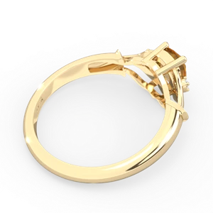 Citrine Precious Pear 14K Yellow Gold ring R0826