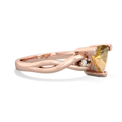 Citrine Trillion Twist 14K Rose Gold ring R2104