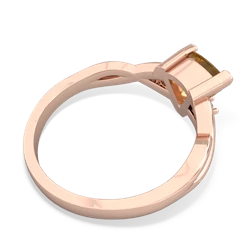 Citrine Trillion Twist 14K Rose Gold ring R2104