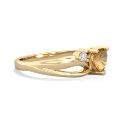 Citrine Split Band Swirl 14K Yellow Gold ring R2130