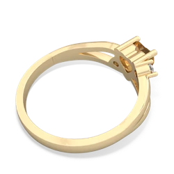 Citrine Split Band Swirl 14K Yellow Gold ring R2130