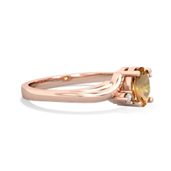 Citrine Elegant Swirl 14K Rose Gold ring R2173