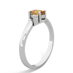 Citrine Elegant Swirl 14K White Gold ring R2173