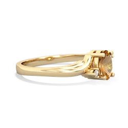 Citrine Elegant Swirl 14K Yellow Gold ring R2173