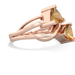 Citrine Split Band Swirl 14K Rose Gold ring R2341