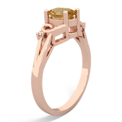 Citrine Swirls 14K Rose Gold ring R2347