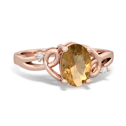 Citrine Swirls 14K Rose Gold ring R2347