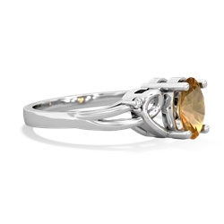 Citrine Swirls 14K White Gold ring R2347