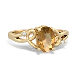 Citrine Swirls 14K Yellow Gold ring R2347