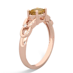 Citrine Links 14K Rose Gold ring R4032