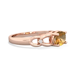 Citrine Links 14K Rose Gold ring R4032