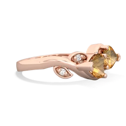 Citrine Floral Elegance 14K Rose Gold ring R5790