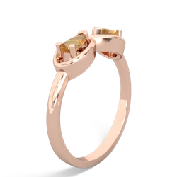 Citrine Infinity 14K Rose Gold ring R5050