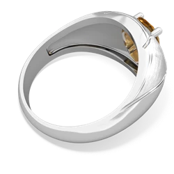 Thumbnail for Citrine Men's 14K White Gold ring R0361 - front view