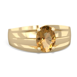 Thumbnail for Citrine Men's 14K Yellow Gold ring R0363 - top view