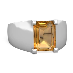 Citrine Men's 14K White Gold ring R1836