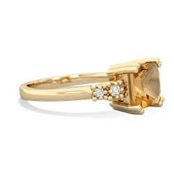 Citrine Art Deco Princess 14K Yellow Gold ring R2014