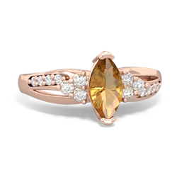 Citrine Royal Marquise 14K Rose Gold ring R2343