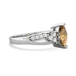 Citrine Royal Marquise 14K White Gold ring R2343