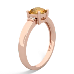 Citrine Simply Elegant Cushion 14K Rose Gold ring R2489