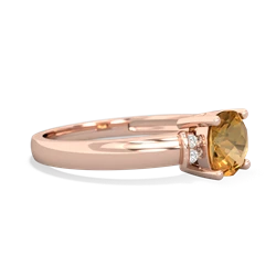 Citrine Simply Elegant Cushion 14K Rose Gold ring R2489