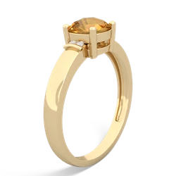 Citrine Simply Elegant Cushion 14K Yellow Gold ring R2489