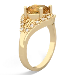 Citrine Antique Style Cocktail 14K Yellow Gold ring R2564