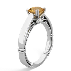 Citrine Renaissance 14K White Gold ring R27806RD