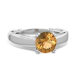 Citrine Renaissance 14K White Gold ring R27806RD