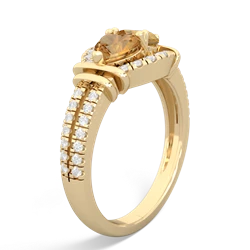 Citrine Art-Deco Keepsake 14K Yellow Gold ring R5630