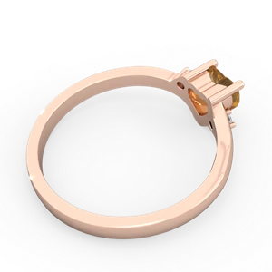 Citrine Delicate Heart 14K Rose Gold ring R0203