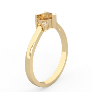 Citrine Delicate Heart 14K Yellow Gold ring R0203