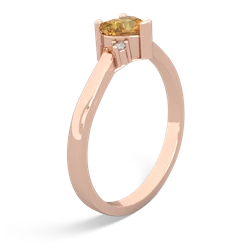 Citrine Delicate Heart 14K Rose Gold ring R0203