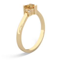 Citrine Delicate Heart 14K Yellow Gold ring R0203