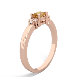 Citrine Simply Elegant East-West 14K Rose Gold ring R2480