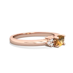 Citrine Simply Elegant East-West 14K Rose Gold ring R2480