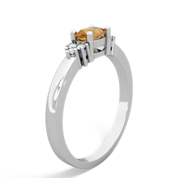 Citrine Simply Elegant East-West 14K White Gold ring R2480