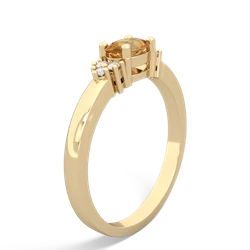 Citrine Simply Elegant East-West 14K Yellow Gold ring R2480