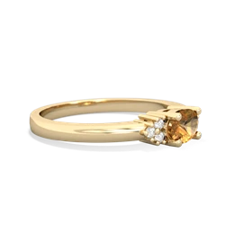 Citrine Simply Elegant East-West 14K Yellow Gold ring R2480