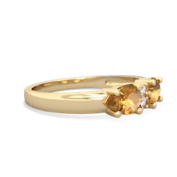 Citrine Pear Bowtie 14K Yellow Gold ring R0865