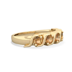 Citrine Anniversary Band 14K Yellow Gold ring R2089