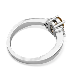 Citrine Simply Elegant 14K White Gold ring R2113